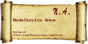 Nedelkovics Anna névjegykártya